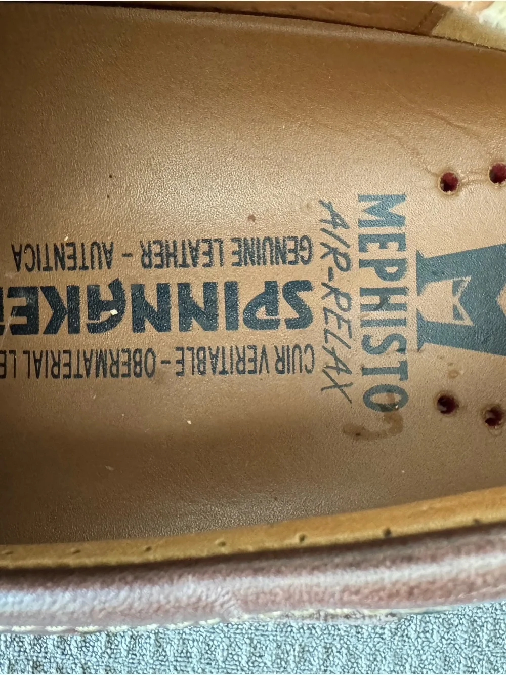 Mephisto Spinnaker Men’s Brown Leather Boat Shoes Size 11